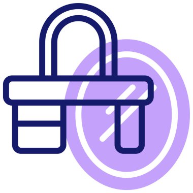 Ayna. Web simgesi basit illüstrasyon