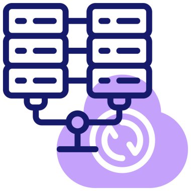 veritabanı. Web simgesi basit illüstrasyon