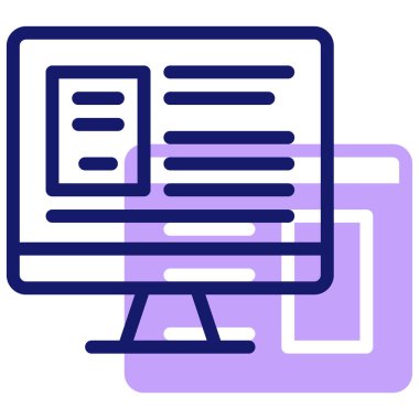 bilgisayar simgesi, vektör illüstrasyonu basit tasarım