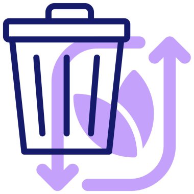 Çöp. Web simgesi basit illüstrasyon