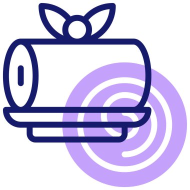 rollcake simge vektör çizim