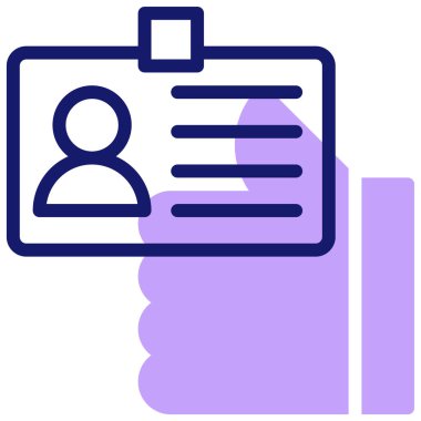 Kimlik kartı. Basit resimleme