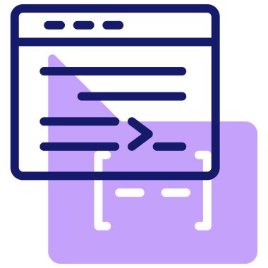 Kodlama. Web simgesi basit illüstrasyon