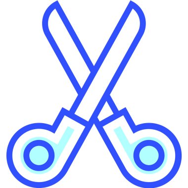 Makas simgesi, vektör illüstrasyonu 