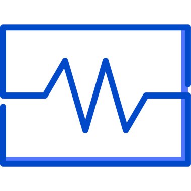 Ecg. Web simgesi vektör illüstrasyonu