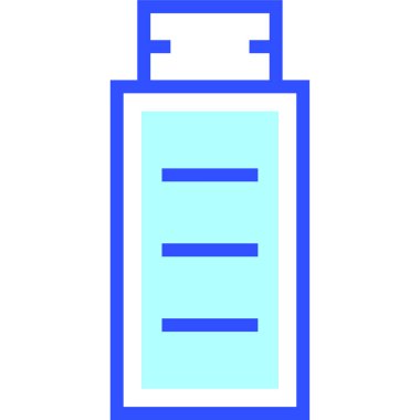 USB flaş bellek. Web simgesi basit illüstrasyon