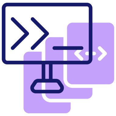 Kodlama. Web simgesi basit illüstrasyon