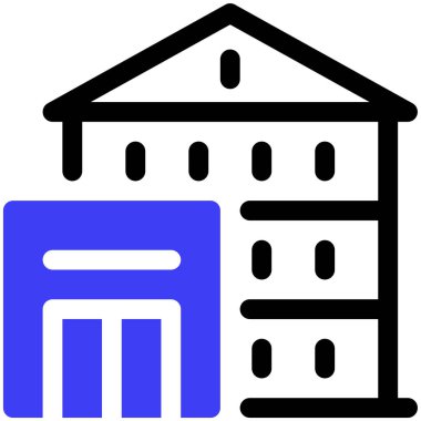 Bina. Web simgesi basit tasarım