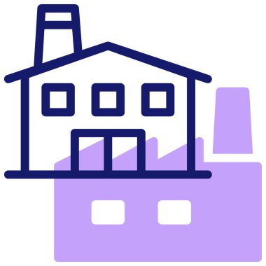 Fabrika simgesi vektör illüstrasyonu