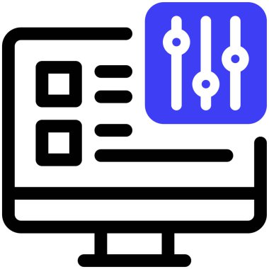 bilgisayar simgesi, vektör illüstrasyonu basit tasarım