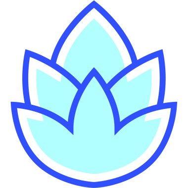 lotus. Web simgesi basit illüstrasyon