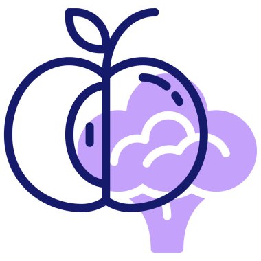 Beyin. Web simgesi basit tasarım