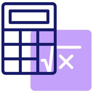 Calculator icon, vector illustration simple design
