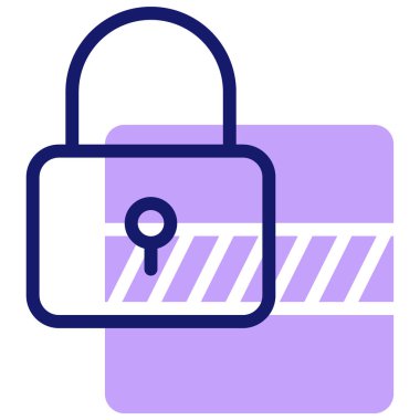 Asma kilit. Basit resimleme