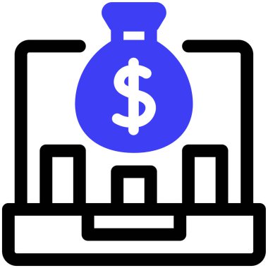 ödeme kavramı simgesi, vektör illüstrasyonu basit tasarım