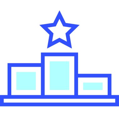 Podyum. Web simgesi basit illüstrasyon