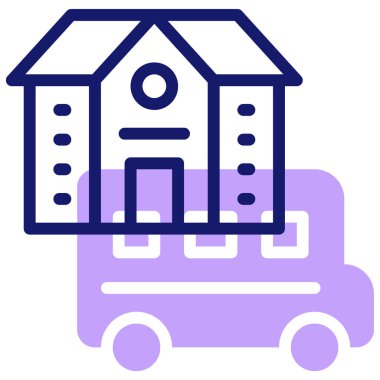 okul simgesi vektör illüstrasyonu