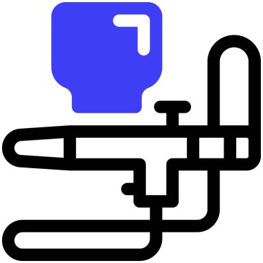 Hava fırçası. Web simgesi basit tasarım