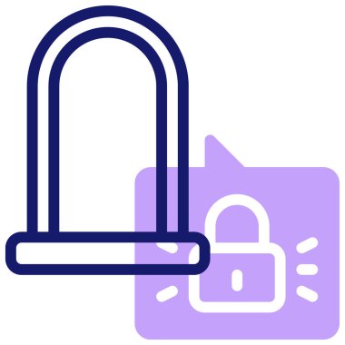 Kilit. Web simgesi basit illüstrasyon