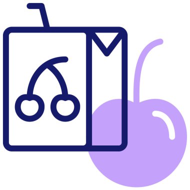 Meyve suyu paketi. Web simgesi basit illüstrasyon 