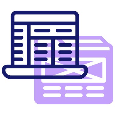 Ön uç simgesi, vektör illüstrasyonu basit tasarım