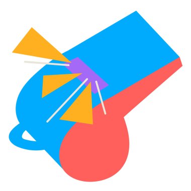 Islık. Web simgesi basit illüstrasyon