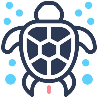 Kaplumbağa ağ simgesi basit tasarım