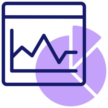 İstatistiksel web simgesi basit illüstrasyon