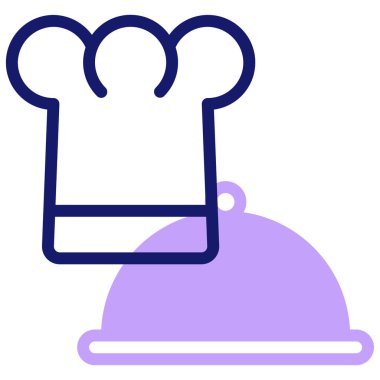 Şef. Web simgesi basit illüstrasyon