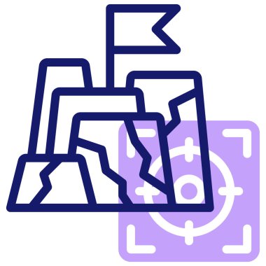 Hedef, simge vektör illüstrasyonunu hedefle