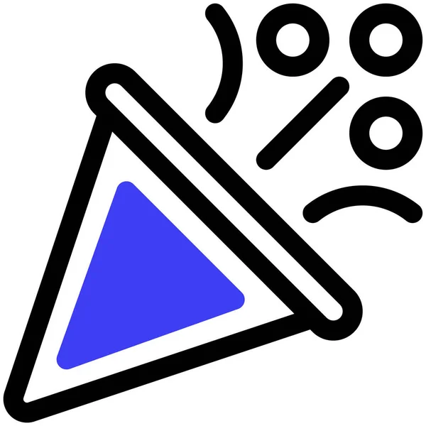 Konfetti Web Symbol Einfache Illustration — Stockvektor