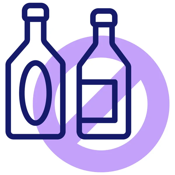 Αλκοόλ Απλός Σχεδιασμός Εικονιδίου Ιστού — Διανυσματικό Αρχείο
