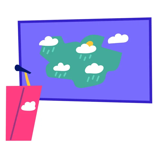 Cloud Computing Flaches Symbol Vektorillustration — Stockvektor