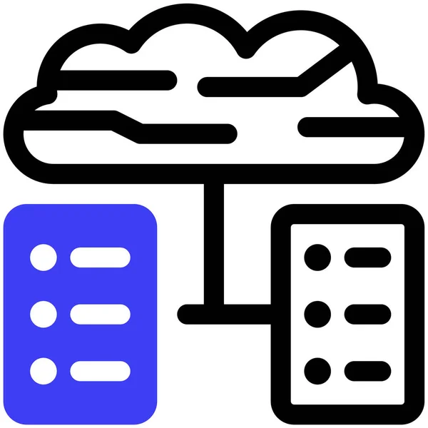 Δίκτυο Cloud Απλός Σχεδιασμός — Διανυσματικό Αρχείο