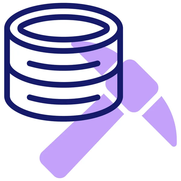 Data Mining Web Icon Vektor Illustration — Stockvektor