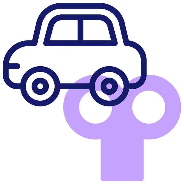 Toy Car Web Icon Simple Design — Stock Vector