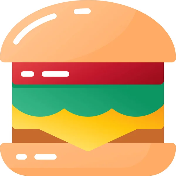 Burger Web Icon Simple Illustration — Stock Vector