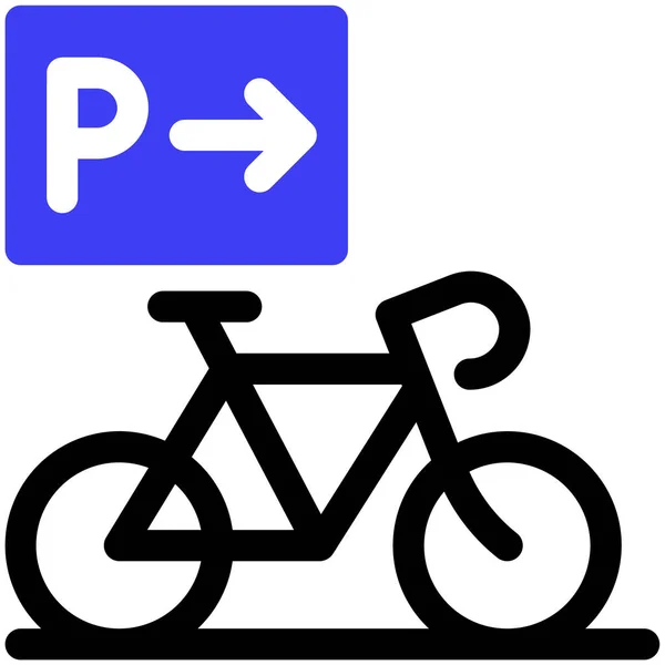 Bicicleta Icono Web Ilustración Simple — Vector de stock