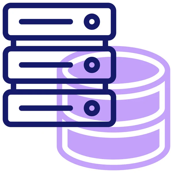 Database Enkel Illustrasjon Nettikon – stockvektor
