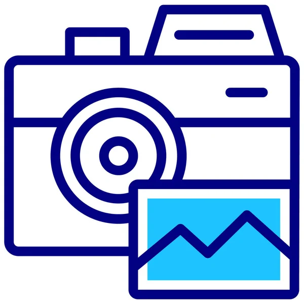 Εικονίδιο Φωτογραφικής Μηχανής Διανυσματική Απεικόνιση Απλή Σχεδίαση — Διανυσματικό Αρχείο