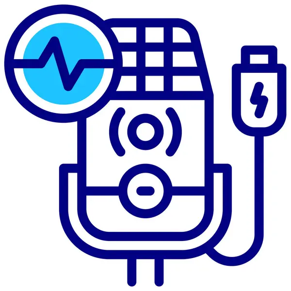 Microphone Web Icon Eenvoudig Ontwerp — Stockvector