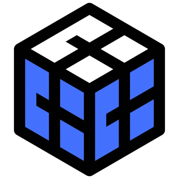 Ilustração Vetor Ícone Rubik —  Vetores de Stock