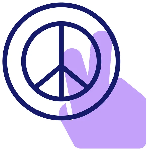 Mír Jednoduchý Design Webové Ikony — Stockový vektor