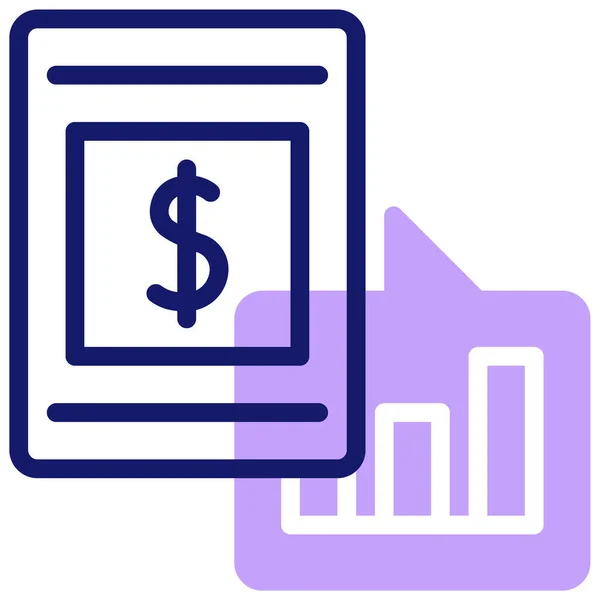 Relatório Financeiro Ilustração Simples — Vetor de Stock