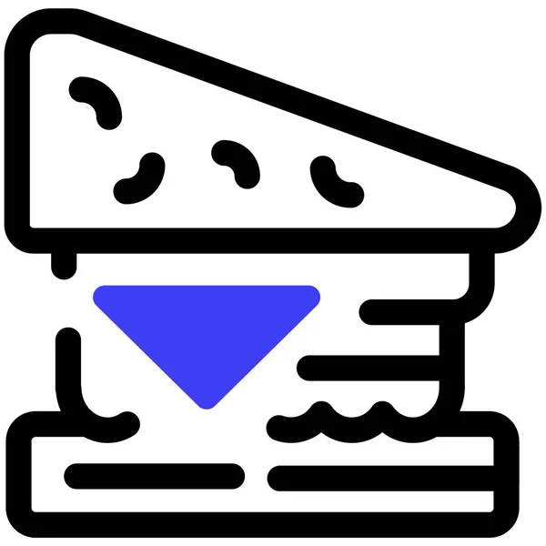 Sandwich Symbol Vektor Illustration — Stockvektor