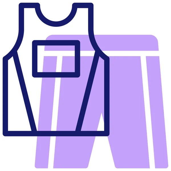 Camisa Web Ícone Ilustração Simples — Vetor de Stock