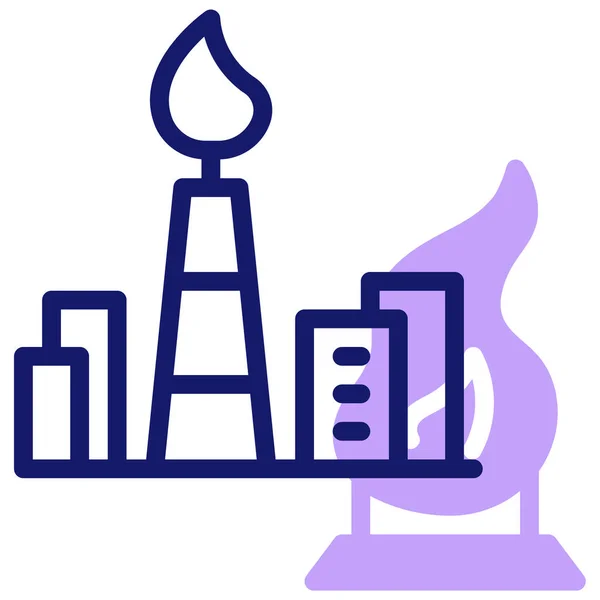 Jednoduchá Ilustrace Webové Ikony Věže — Stockový vektor