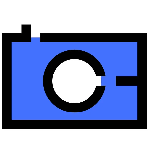Kamera Ikon Vektor Illusztráció Egyszerű Tervezés — Stock Vector