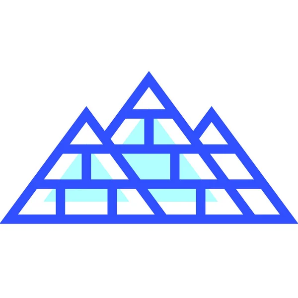 Pirâmides Gizé Ícone Moderno Ilustração Vetorial —  Vetores de Stock