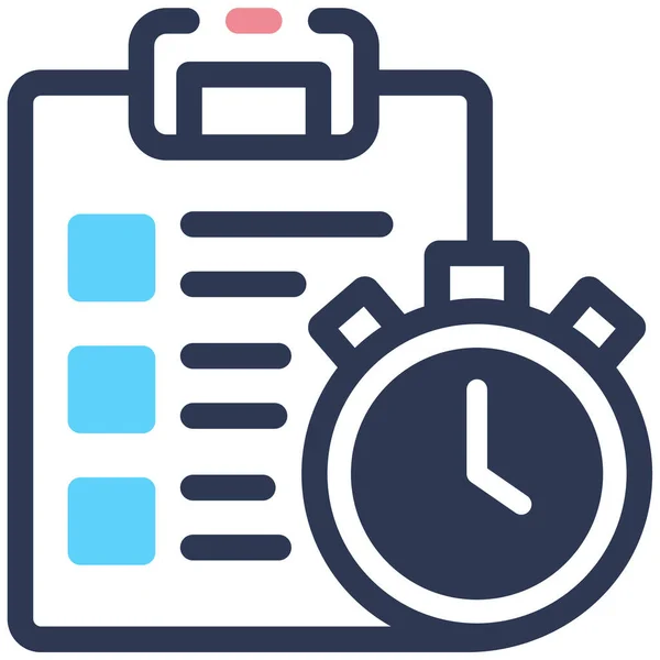Reloj Icono Web Ilustración Simple — Vector de stock